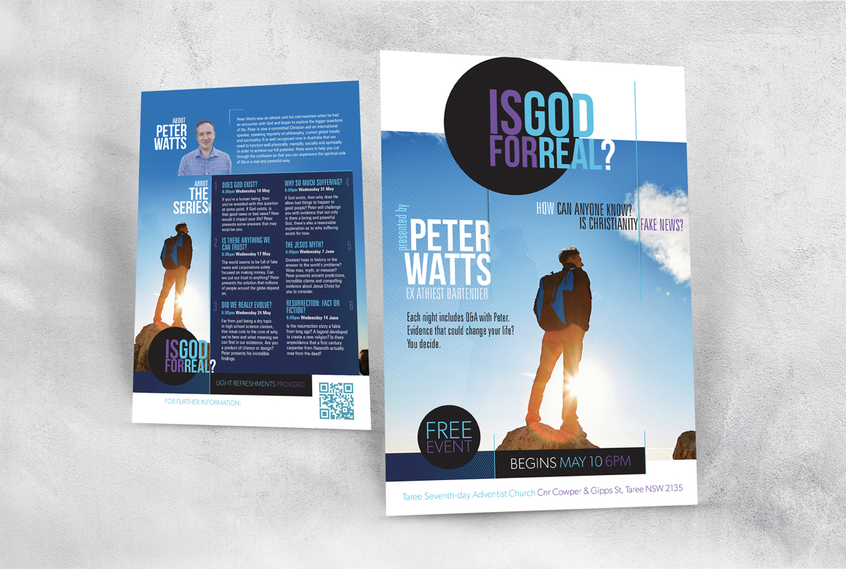 2 Page Promotional Flyer for Peter Watts