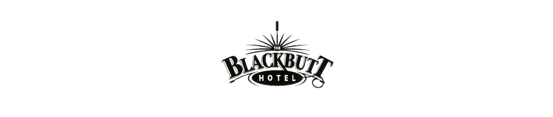 Blackbutt Hotel banner on white background