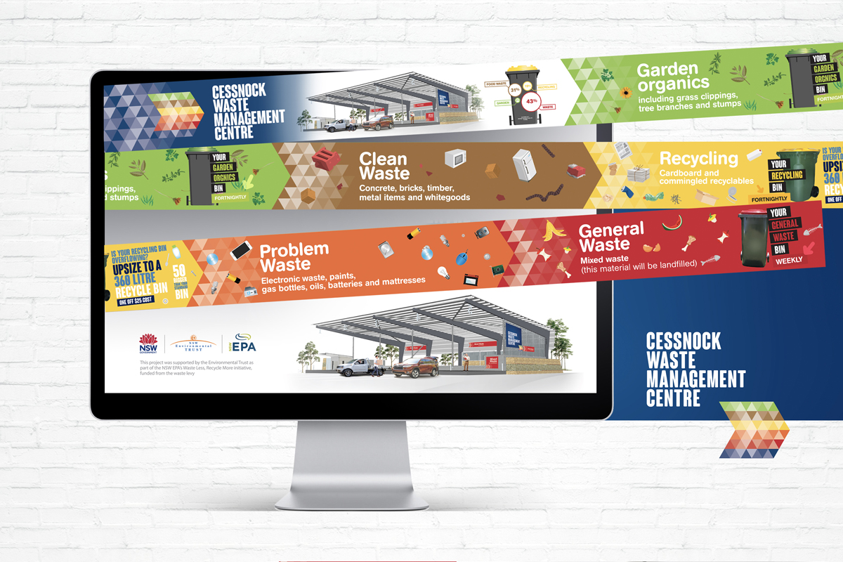 iMac with Branding for Cessnock Waste Management Centre