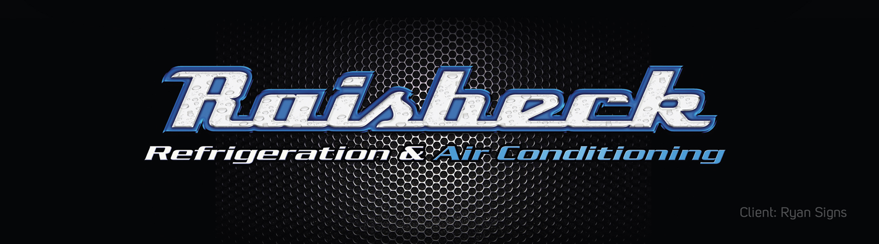 Raisbeck Refrigeration and Air Conditioning logo display banner