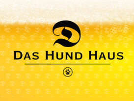 Das Hund Haus Brand on Yellow Background