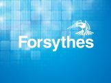 Forsythes Brand on Blue Background
